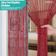 String Curtain Panel - Burgundy